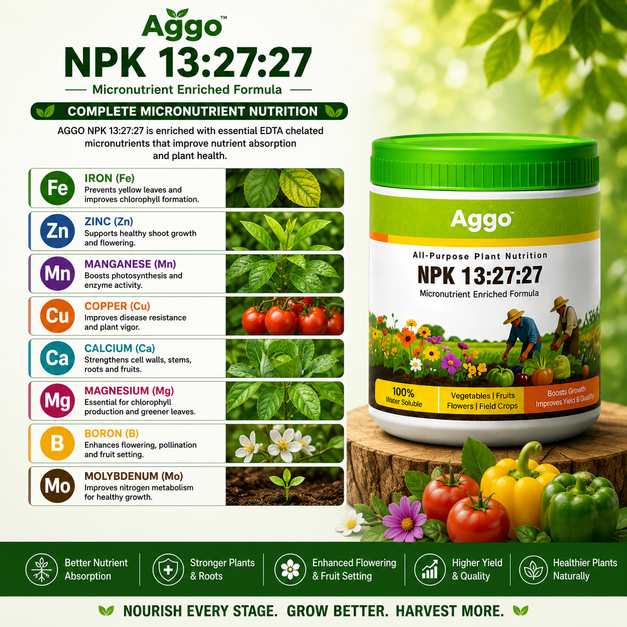 6 Aggo Plant Food NPK 13:27:27 Water Soluble Fertilizer | 500g - Image 7